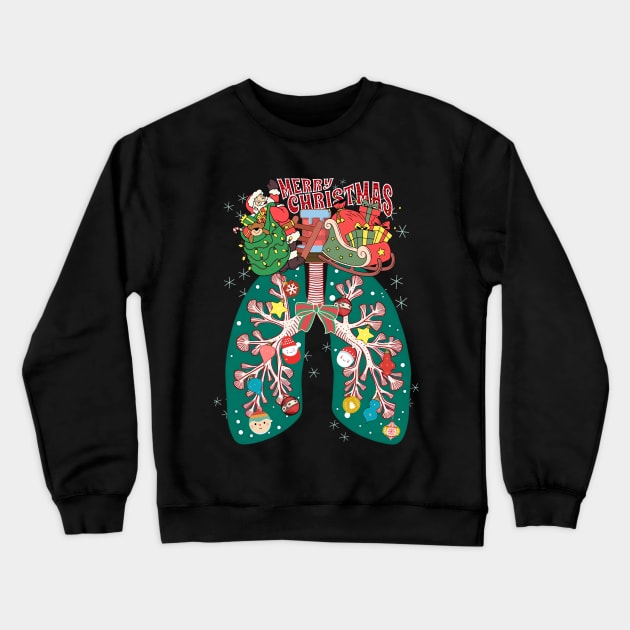 Respiratory Therapist Christmas Crewneck Sweatshirt by alcoshirts